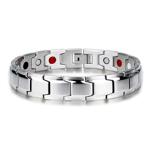 Magnetic Titanium Steel Bracelet Silver and Gold