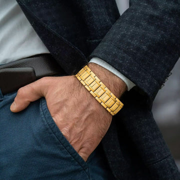 Titanium Steel Magnetic Bracelet - Gold