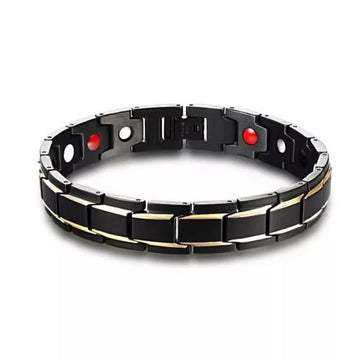 Magnetic Titanium Steel Bracelet — Black & Gold